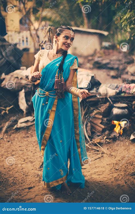 Village Woman Saree royalty